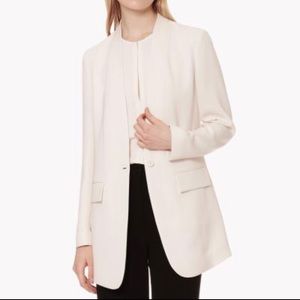 NWT Theory Fluid Jacket Ivory Rosina Crepe